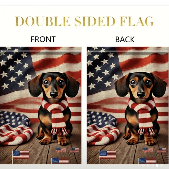 Pick 2/$12 - Patriotic Dachshund Garden Flag - Picture 2 of 4